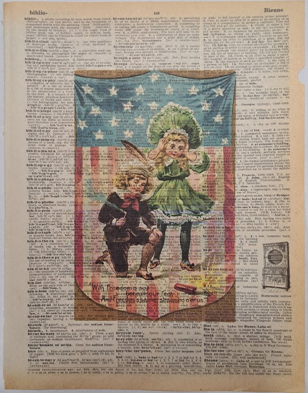 4th of July: Young Boy and Girl with Firecracker