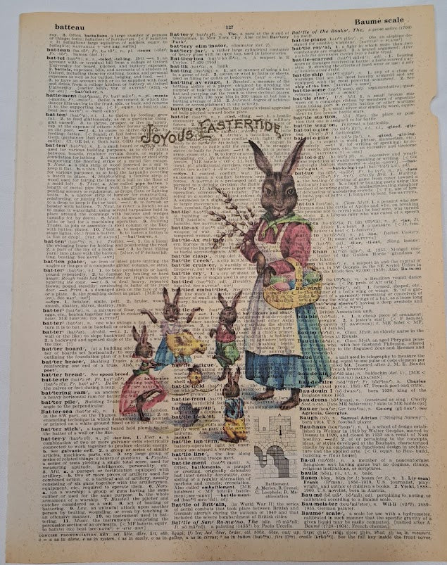 Easter: Easter bunny Mom and bunny children