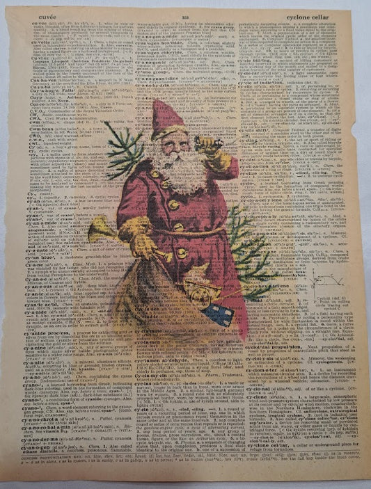 Christmas: Red Santa with Bugle and Sack